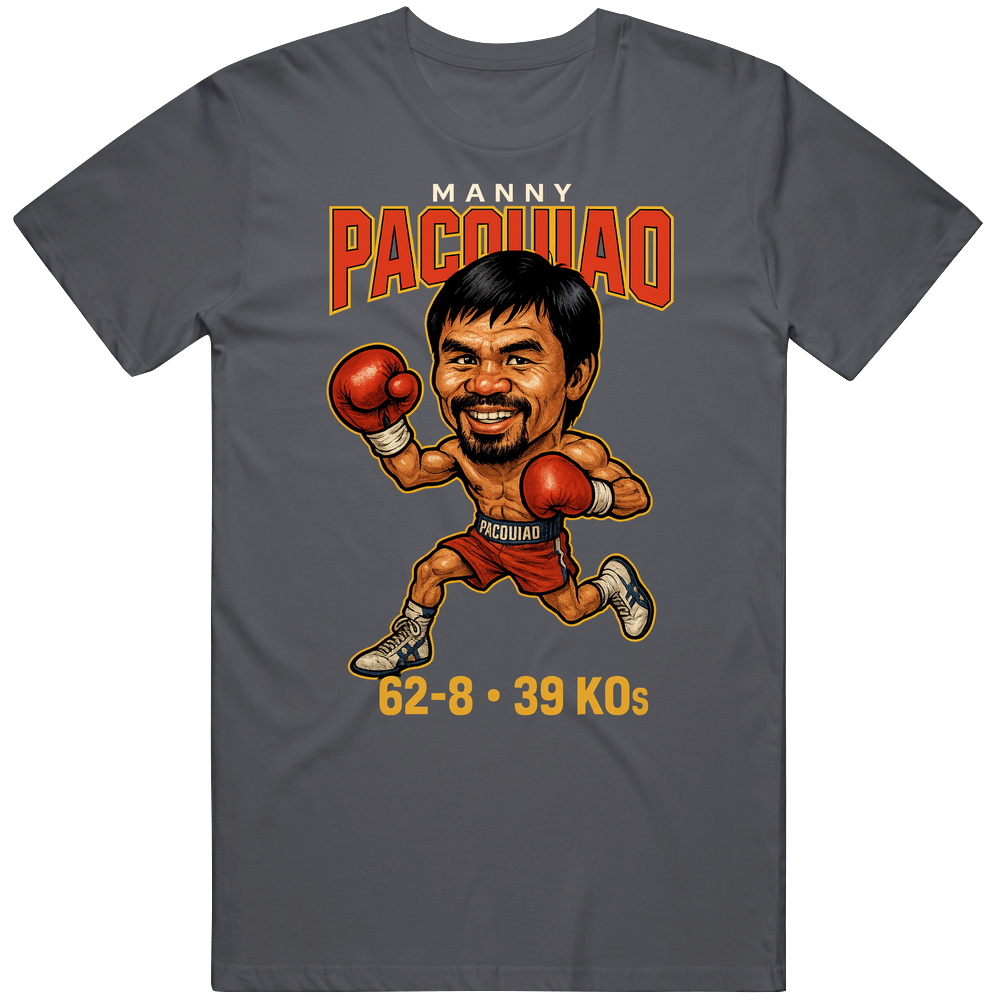 Manny Pacquiao Caricature Boxing Record T Shirt