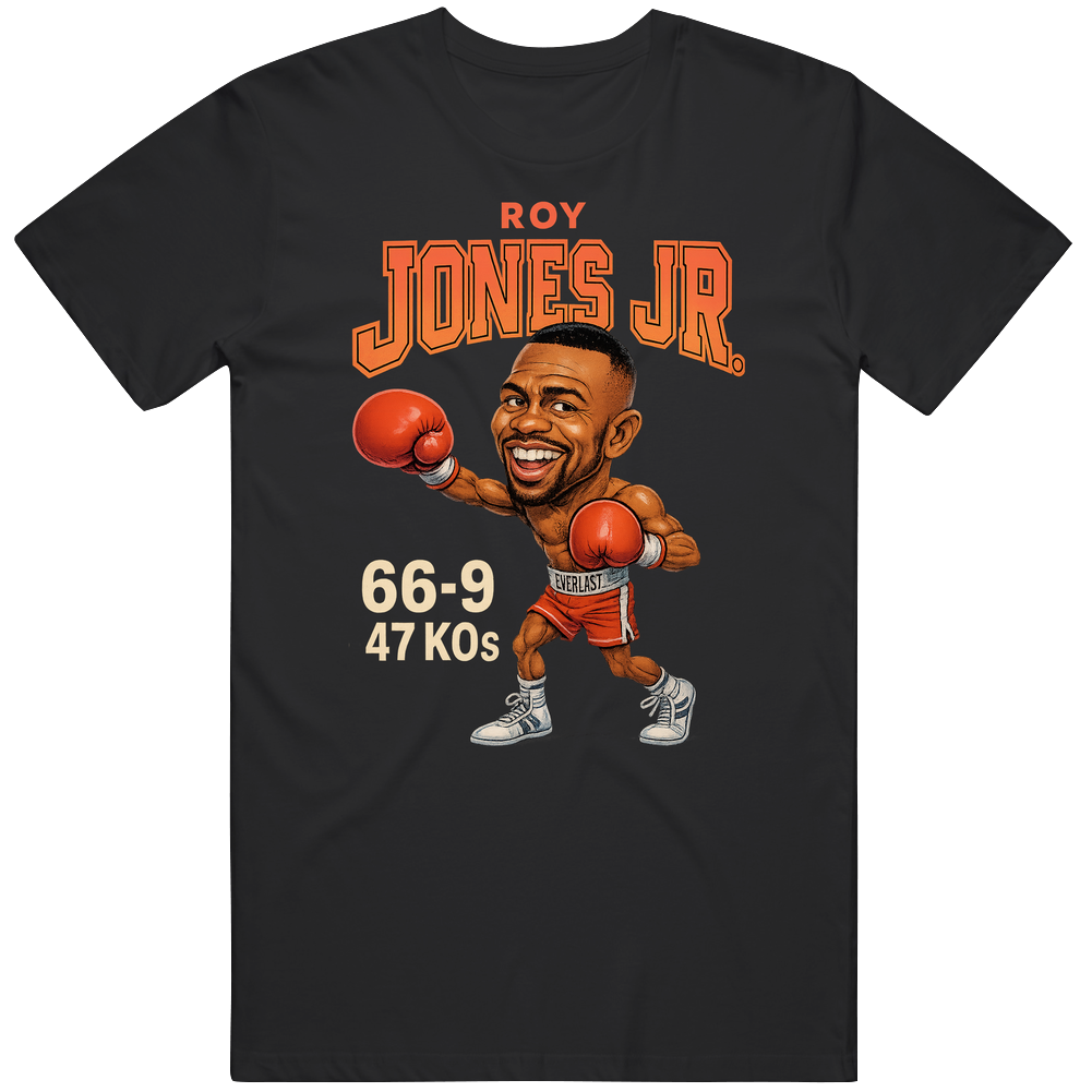 Roy Jones Jr Caricature Boxing Record T Shirt