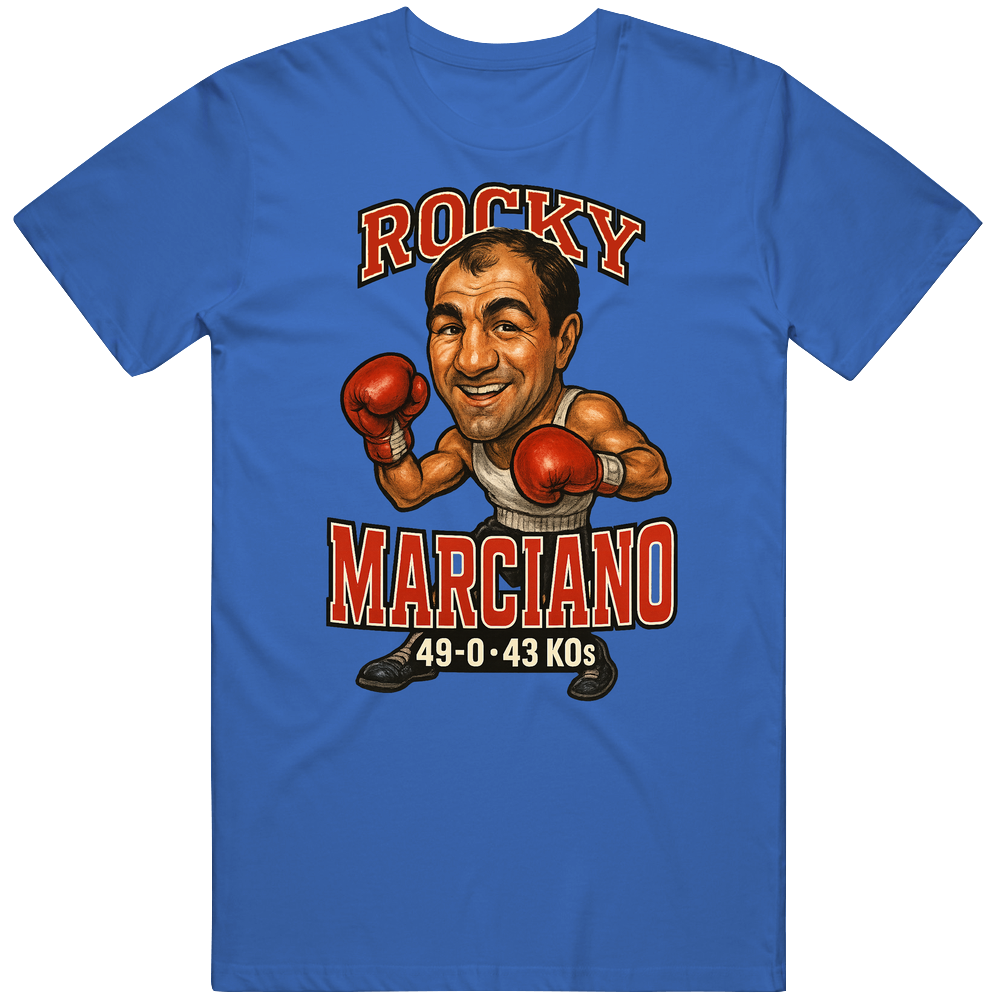 Rocky Marciano Caricature Boxing Record T Shirt