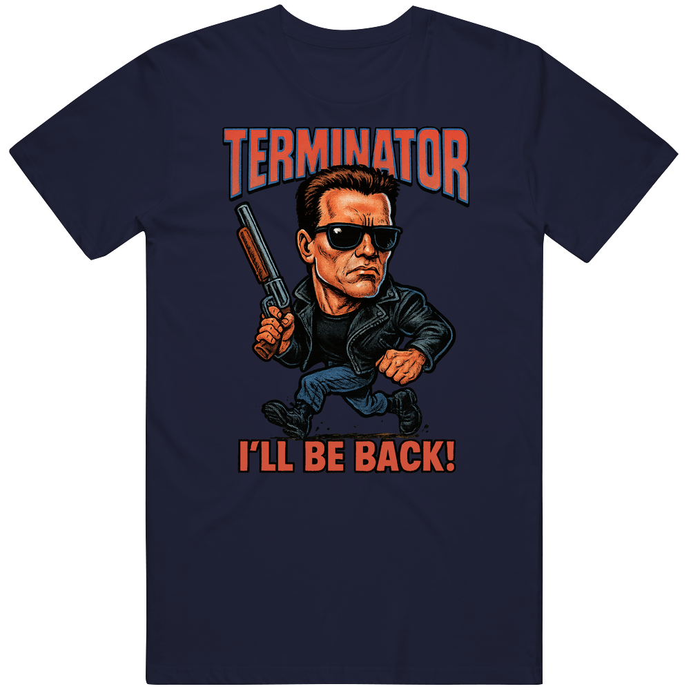 Terminator I'll Be Back Movie Caricature T Shirt