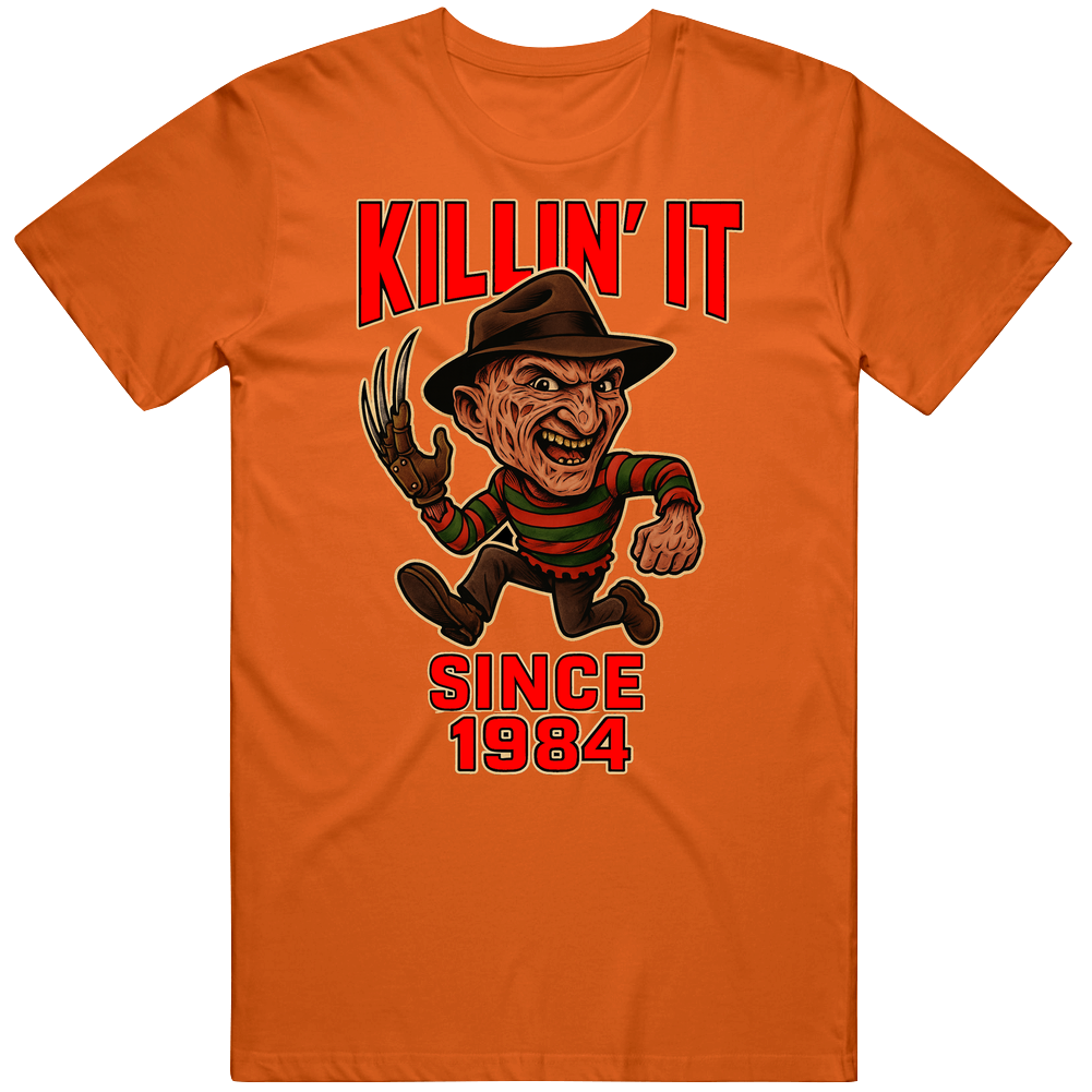 Freddy Krueger Elm Street Horror Movie Caricature T Shirt
