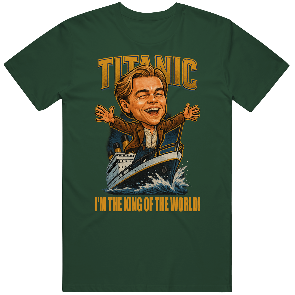 Titanic King Of The World Movie Caricature T Shirt