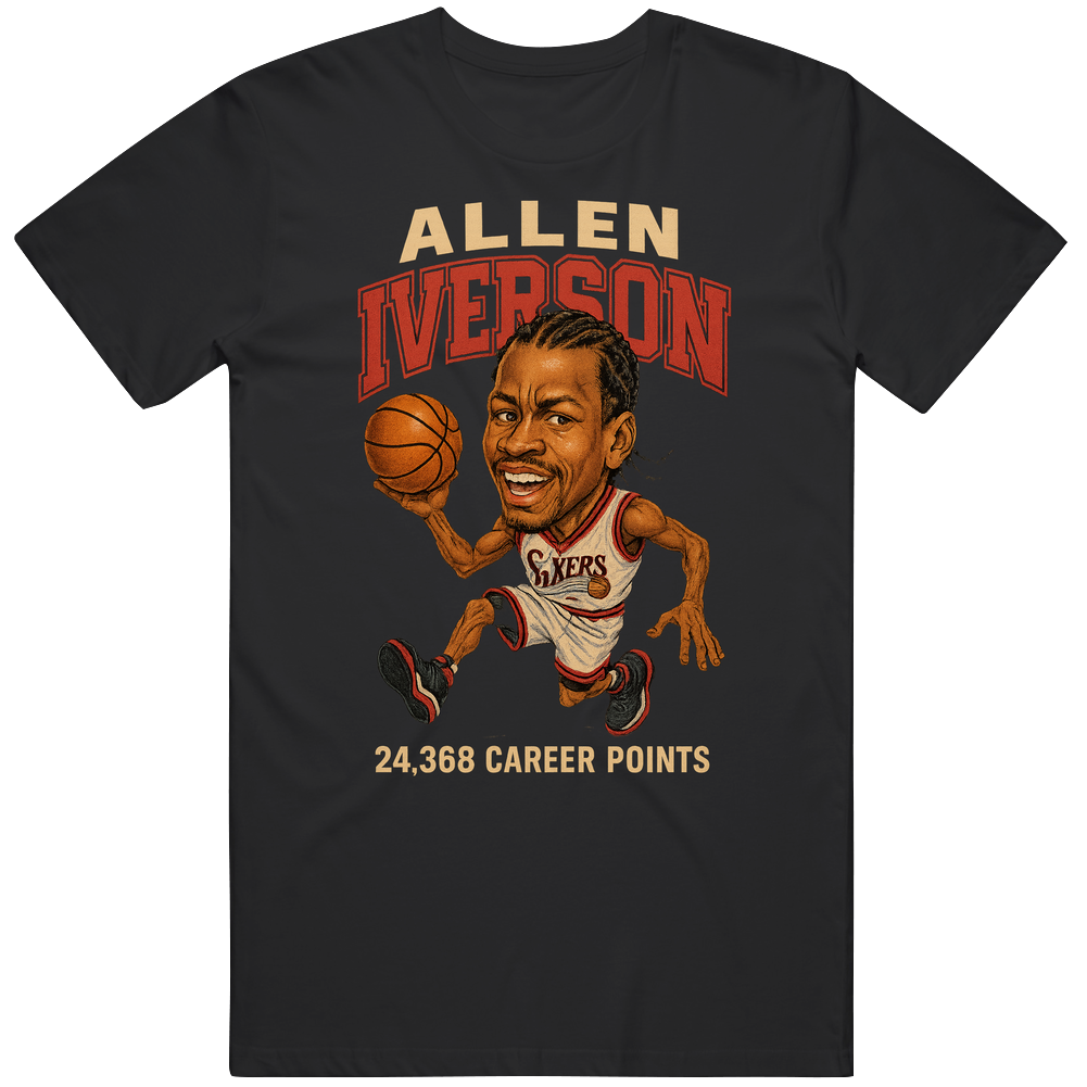 Allen Iverson Basketball Caricature T Shirt