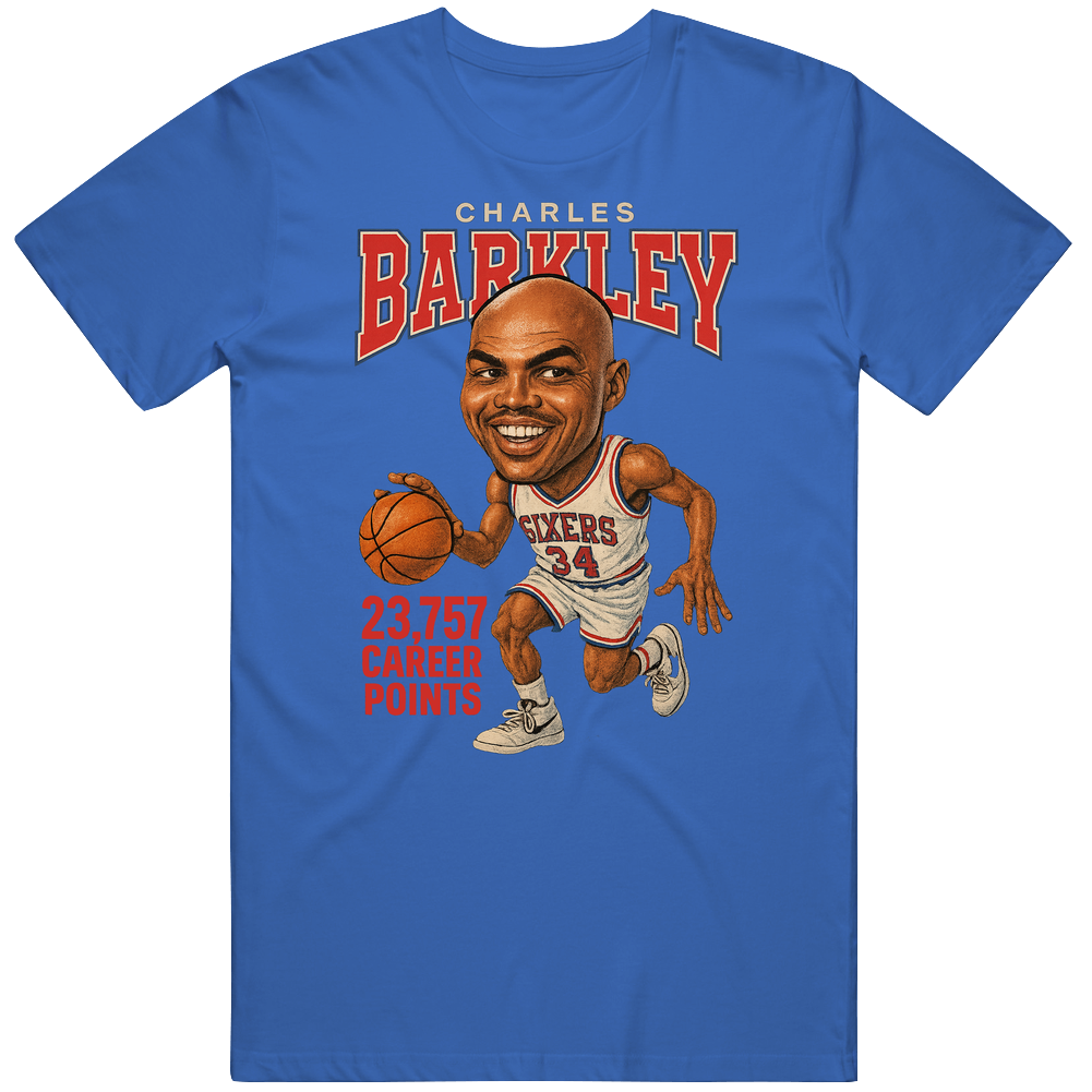 Charles Barkley Basketball Caricature T Shirt