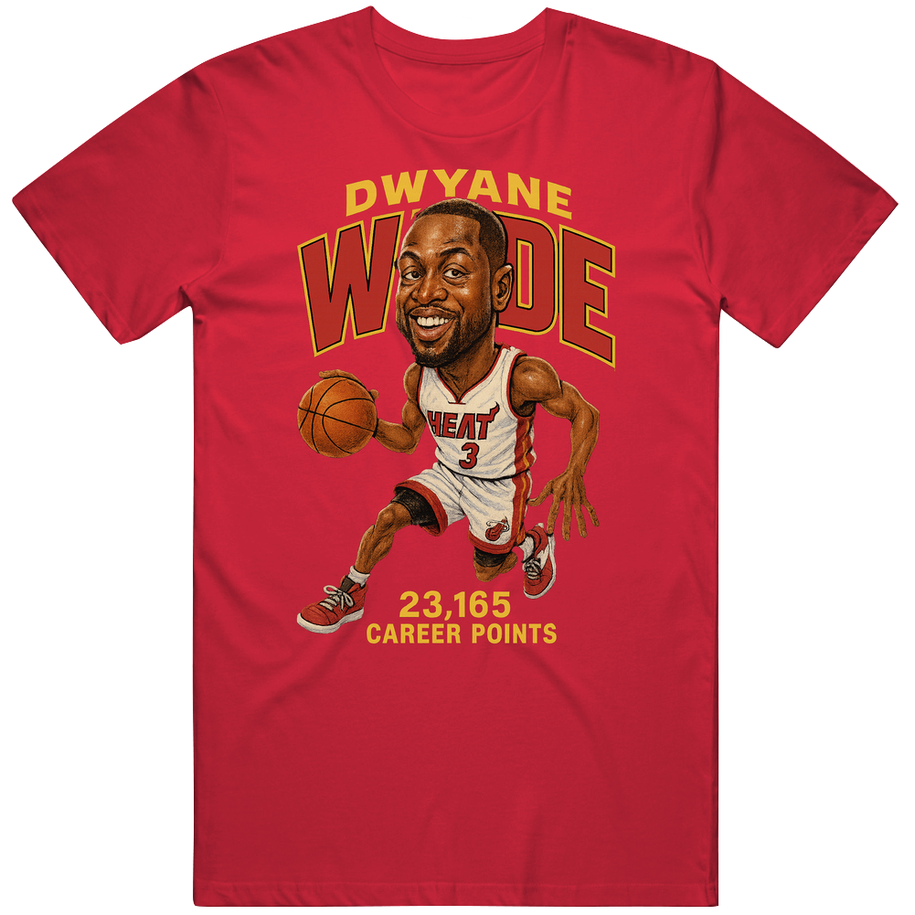 Dwayne Wade Basketball Caricature T Shirt