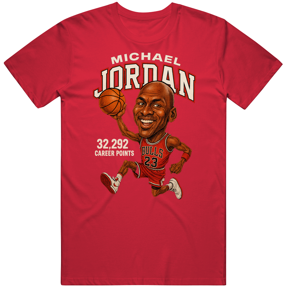 Michael Jordan Basketball Caricature T Shirt