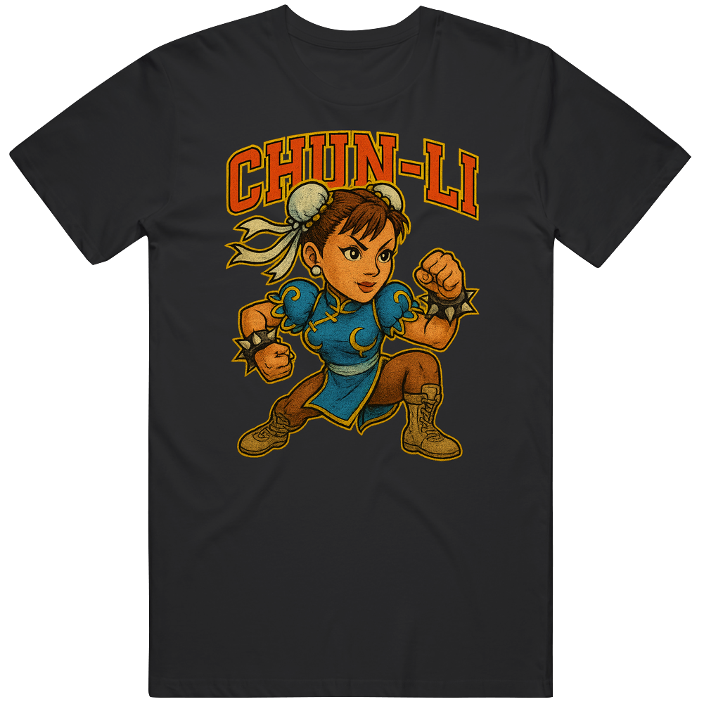 Chun-li Street Fighter Video Game Caricature T Shirt