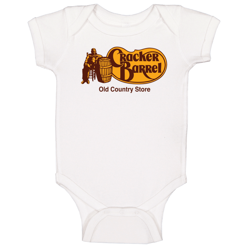 Cracker Barrel Old Country Store Nasdaq Company Logo Employee Fan Mens Soft Cotton Tee Baby One Piece