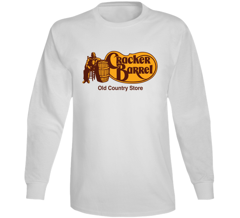 Cracker Barrel Old Country Store Nasdaq Company Logo Employee Fan Mens Soft Cotton Tee Long Sleeve T Shirt