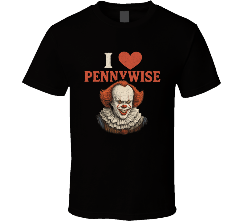 I Love Pennywise It Horror Movie T Shirt