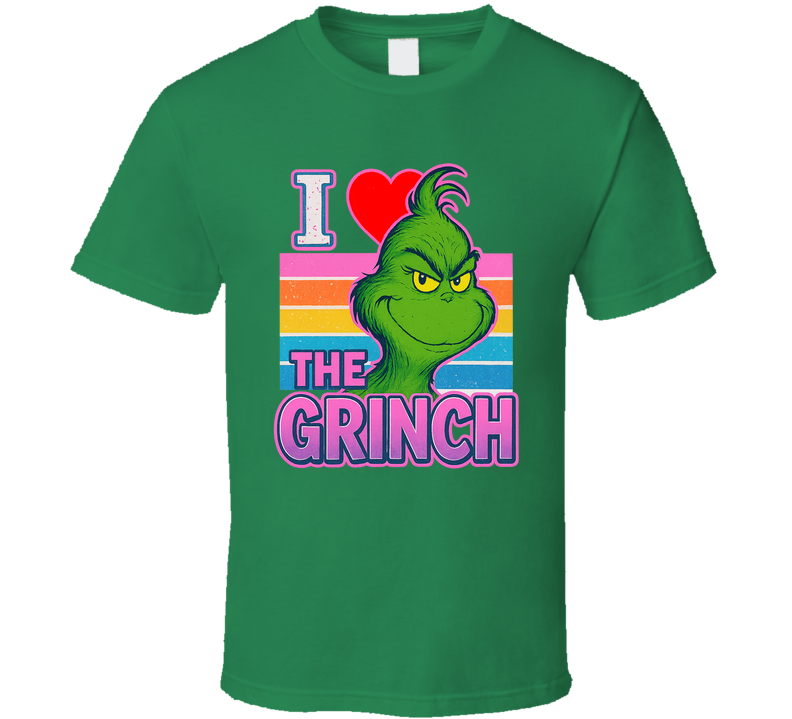 I Love The Grinch Christmas Movie T Shirt