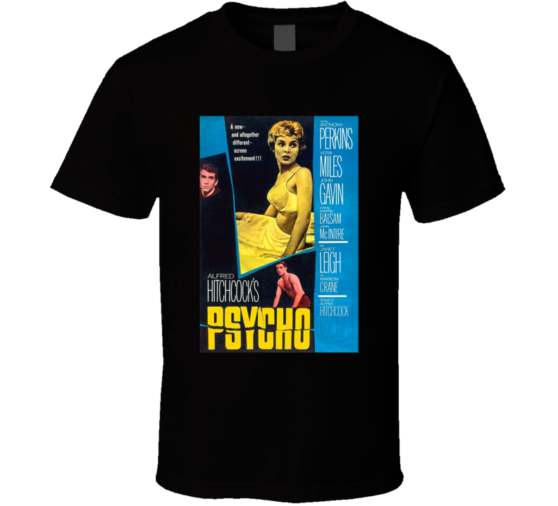 Psycho Best Alfred Hitchcock Movie  Fan T Shirt