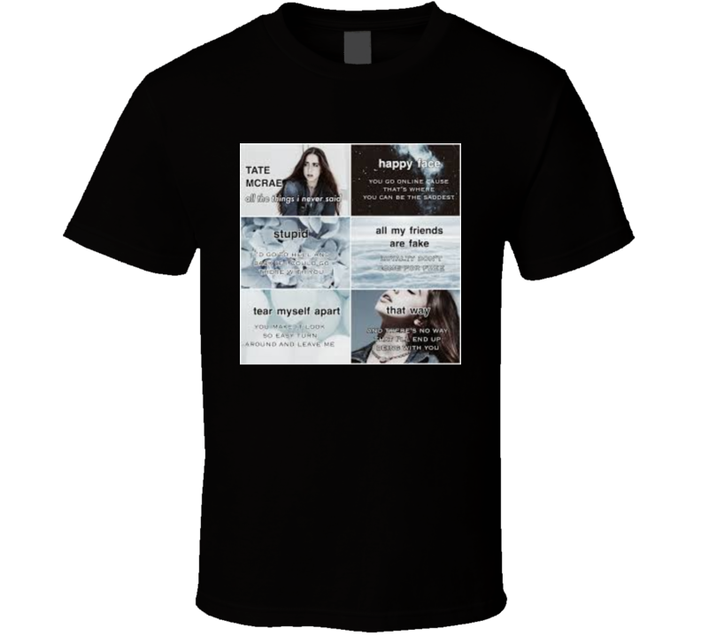 Tate Mcrae Songs Lyrics Music Fan T Shirt Tate Mcrae Songs Lyrics Music Fan T Shirt