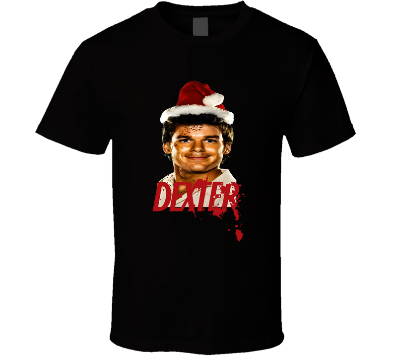 Dexter Santa Hat Merry Christmas Crime Tv Show Fan T Shirt