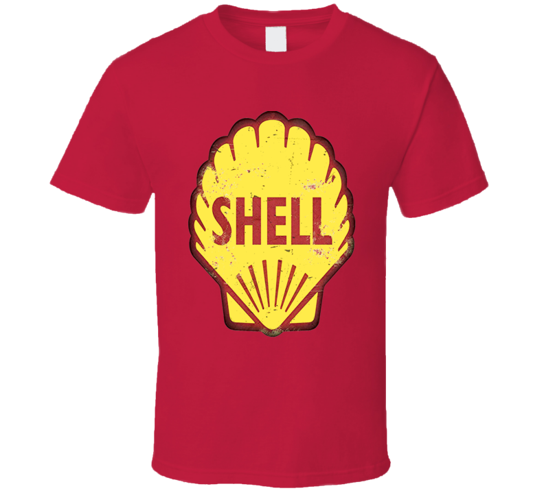 Shell Gas logo retro style distressed aged effect sign t-shirt Shell Gas logo retro style distressed aged effect sign t-shirt