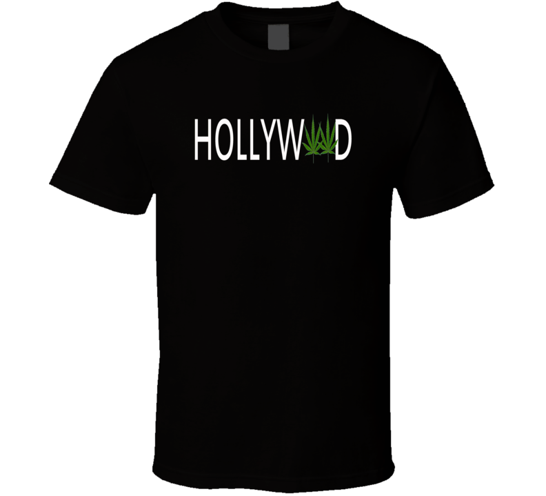 Hollyweed Hollywood sign spoof tending t-shirt Hollyweed Hollywood sign spoof tending t-shirt