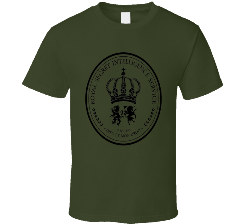 Royal Secret Intelligence Service 00 Section British Spy Agency logo t-shirt