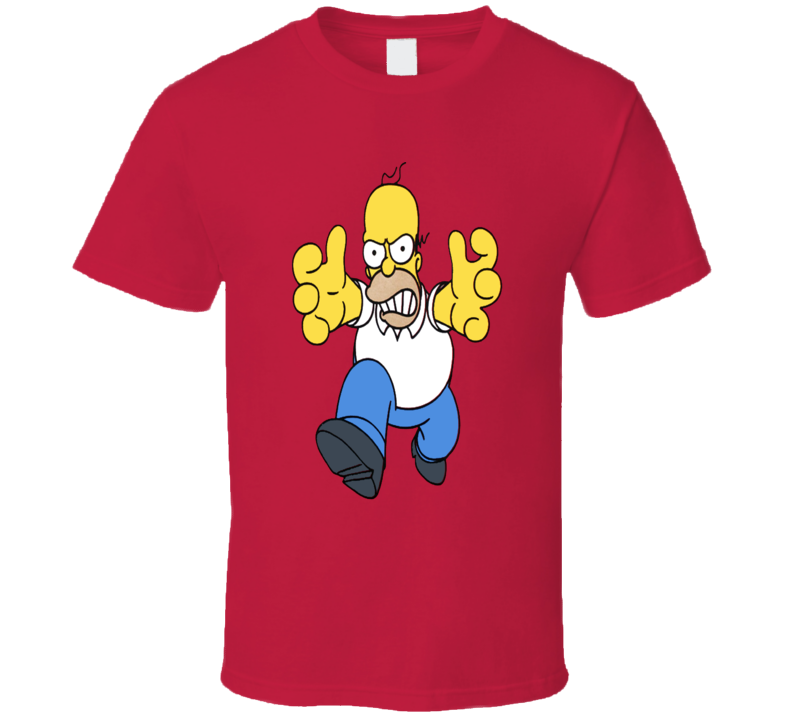 Angry Homer Simpson The Simpsons Cartoon T-Shirt Angry Homer Simpson The Simpsons Cartoon T-Shirt