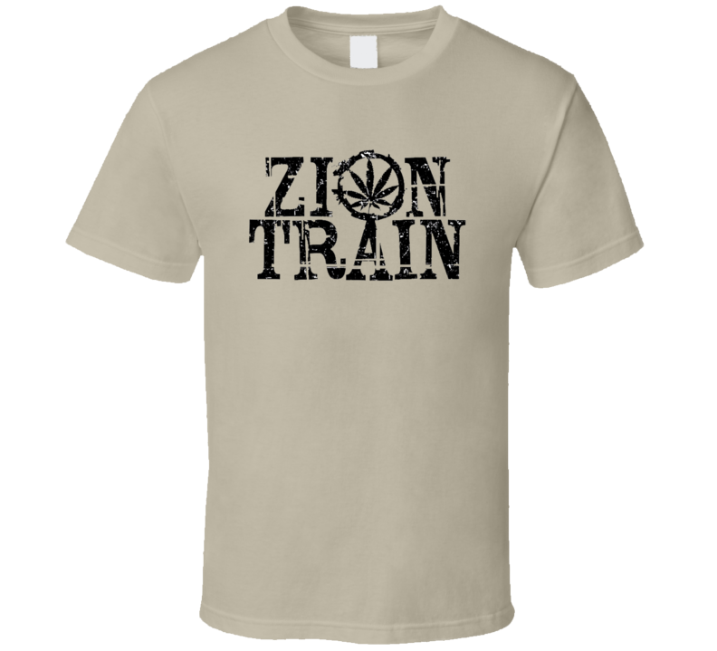 Zion Train t-shirt Reggae music retro songs Ganja weed cannabis club rave dance hall ska shirts