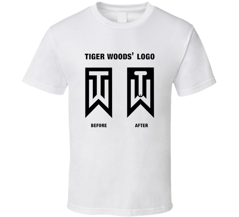 Tiger Woods' New Logo Funny Joke Golf T Shirt Tiger Woods' New Logo Funny Joke Golf T Shirt
