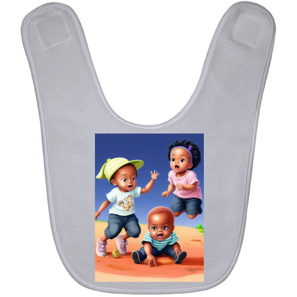 Kids Playing Baby Bib Kids Playing Baby Bib