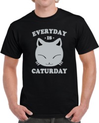 Every Day Is Caturday Happy Funny Cat Face T Shirt 30768082