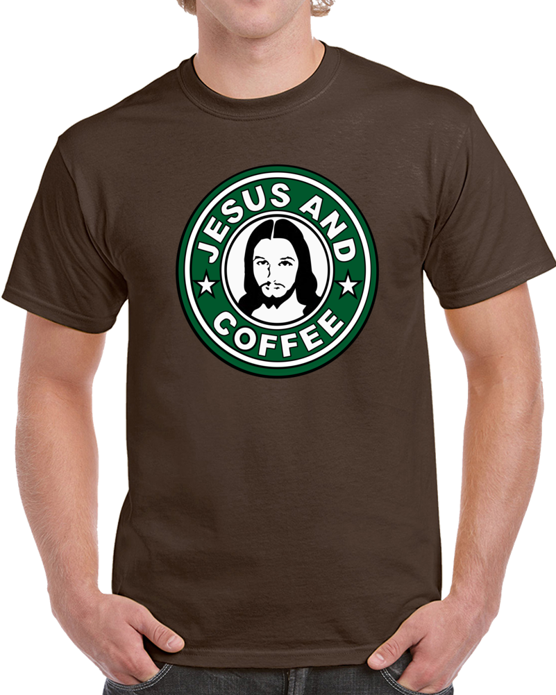 Jesus And Coffee Starbucks Logo T Shirt