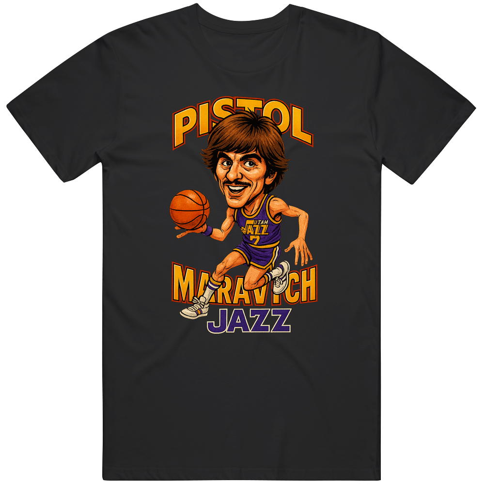 Pistol Pete Maravich Jazz Legend Tee T Shirt Pistol Pete Maravich Jazz Legend Tee T Shirt
