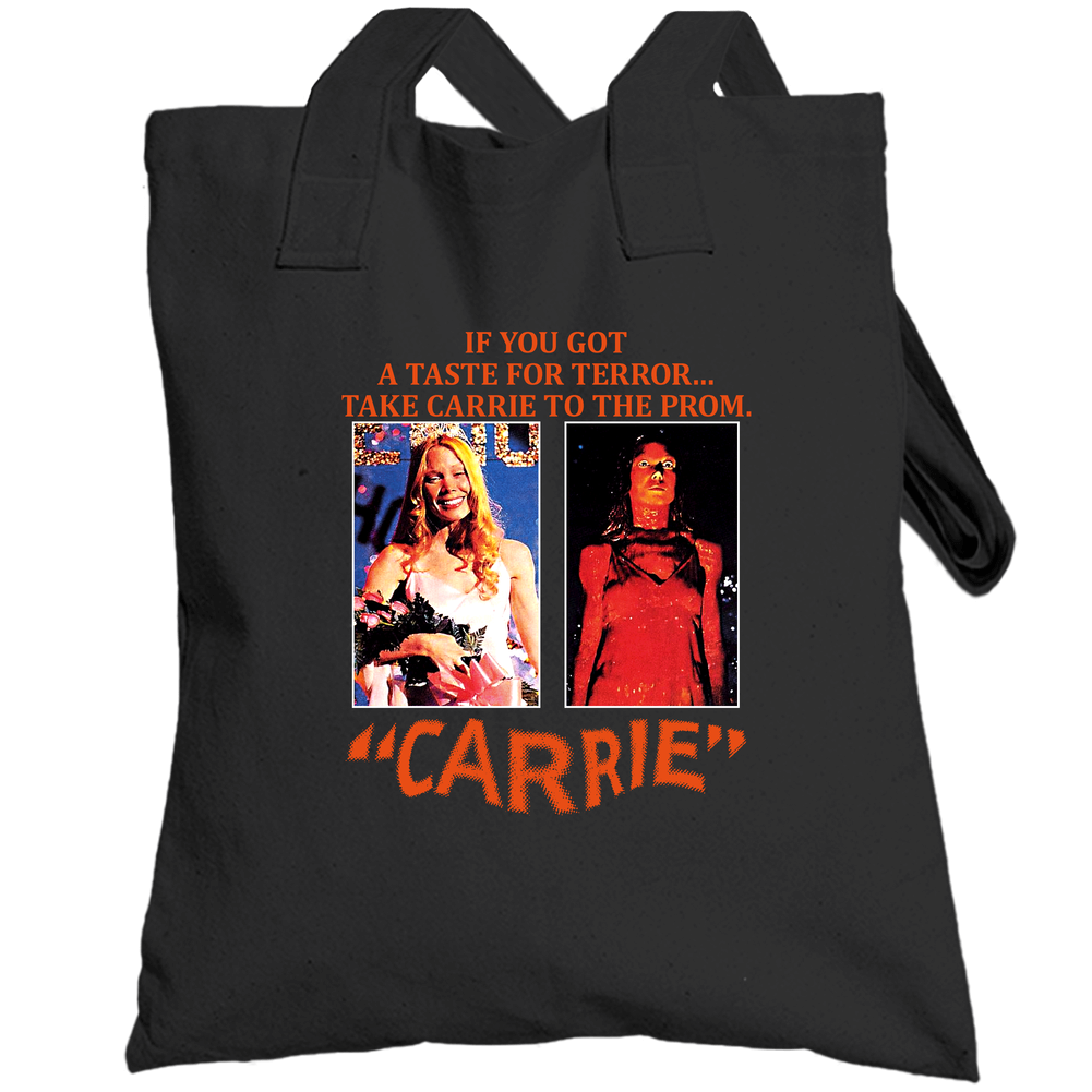Carrie Horror Movie Vintage Retro Black Totebag Carrie Horror Movie Vintage Retro Black Totebag