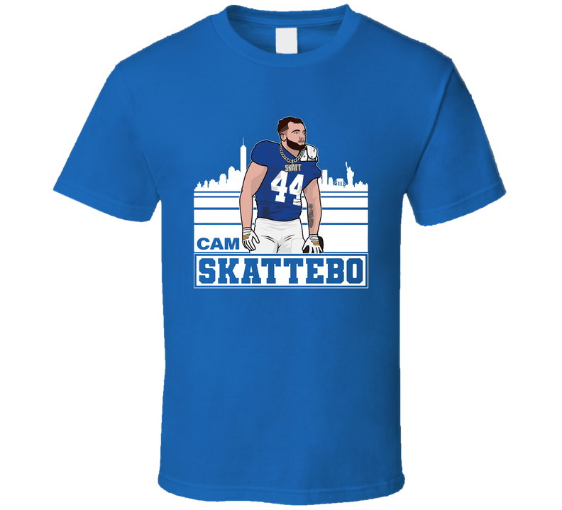 Cam Skattebo New York Skyline Football Fan T Shirt Cam Skattebo New York Skyline Football Fan T Shirt