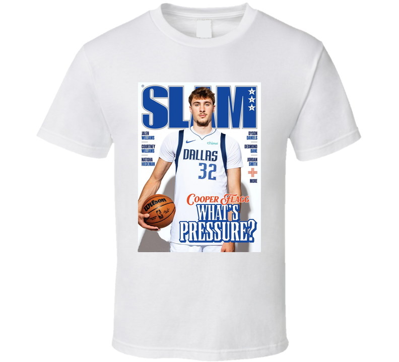 Cooper Flagg Slam Magazine Dallas Basketball Fan T Shirt Cooper Flagg Slam Magazine Dallas Basketball Fan T Shirt