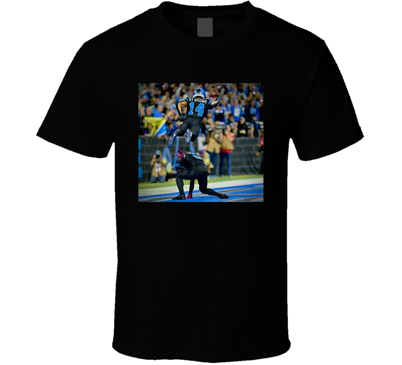 Superman Jump Amon-ra St. Brown Jump Football Fan T Shirt Superman Jump Amon-ra St. Brown Jump Football Fan T Shirt
