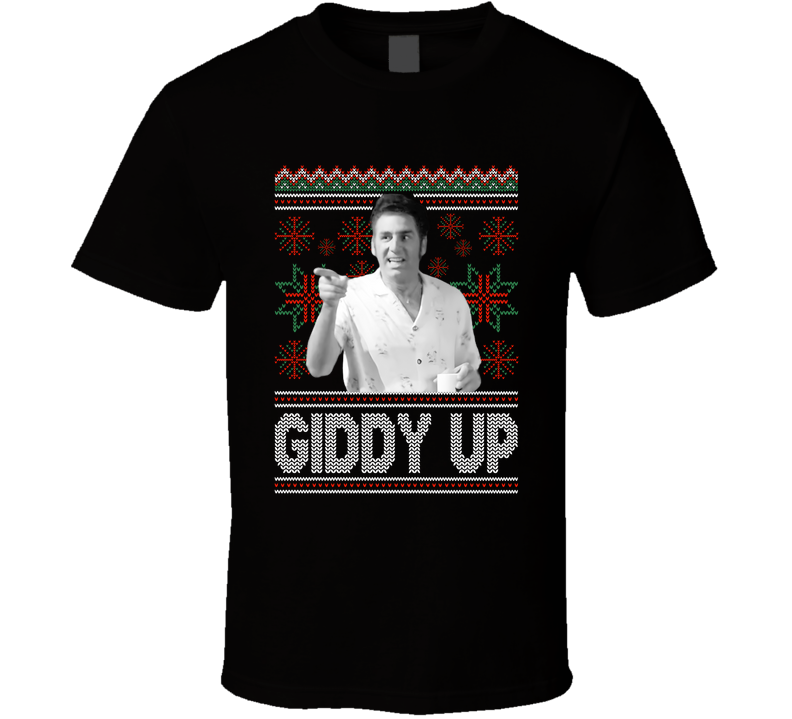 Cosmo Kramer Giddy Up Ugly Christmas T Shirt