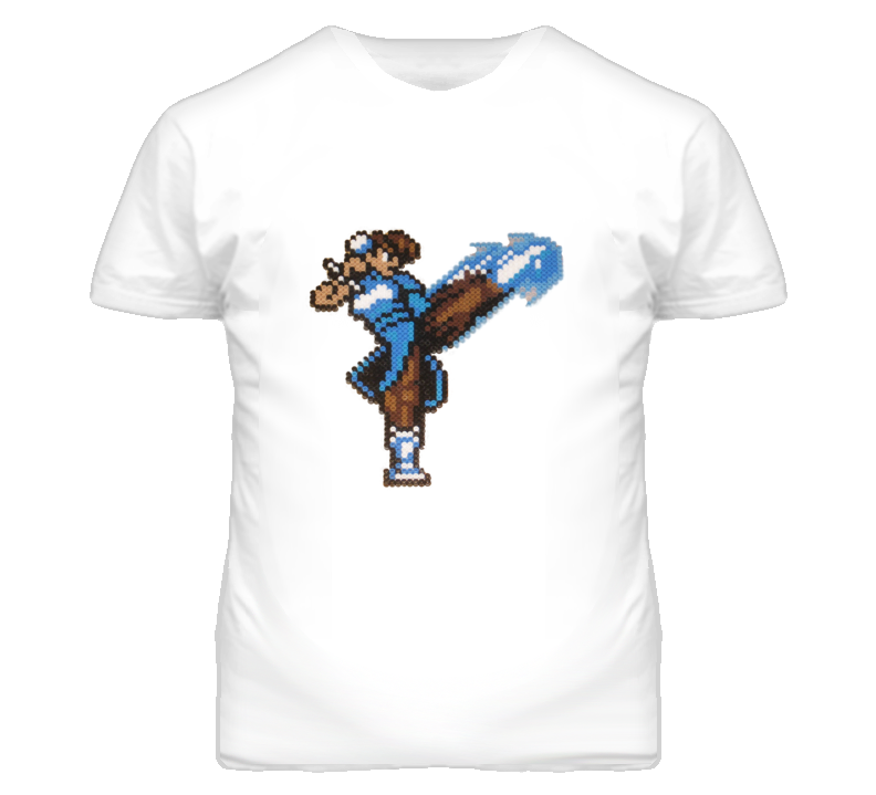 Chun Li Pixel Lightning Kick T Shirt Chun Li Pixel Lightning Kick T Shirt