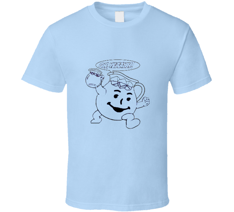 Light Blue Kool-aid distressed Style T Shirt