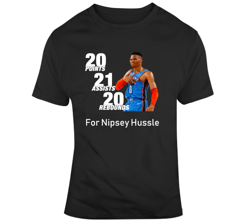 Westbrook 20 20 20 Game For Nipsey Hussle T-shirt