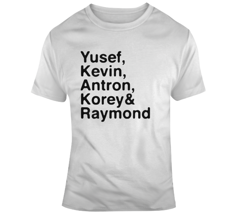 Yusef, Kevin, Antron, Korey, Raymond When They See Us Central Park 5 T Shirt