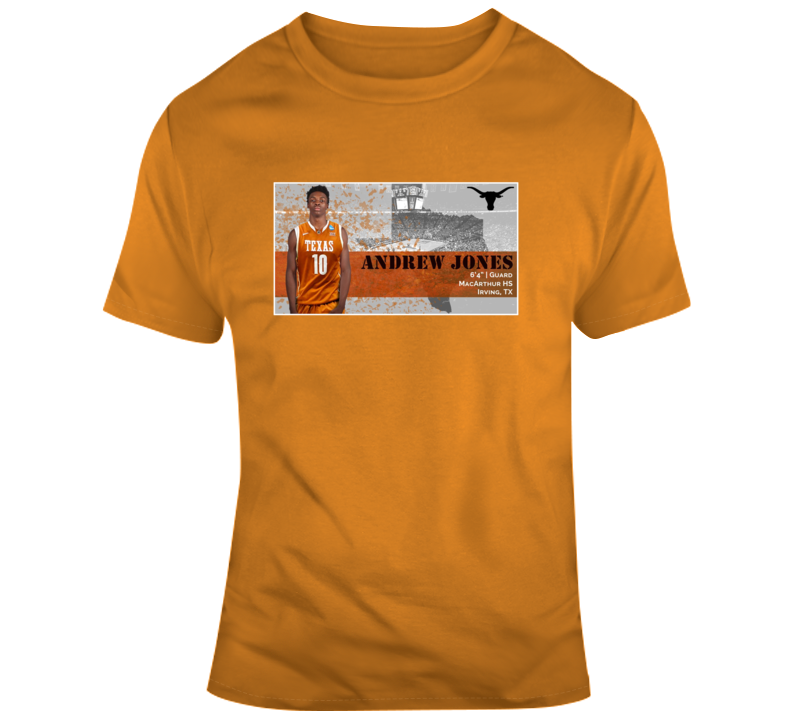Andrew Jones Texas Longhorn Fan Support T Shirt Andrew Jones Texas Longhorn Fan Support T Shirt