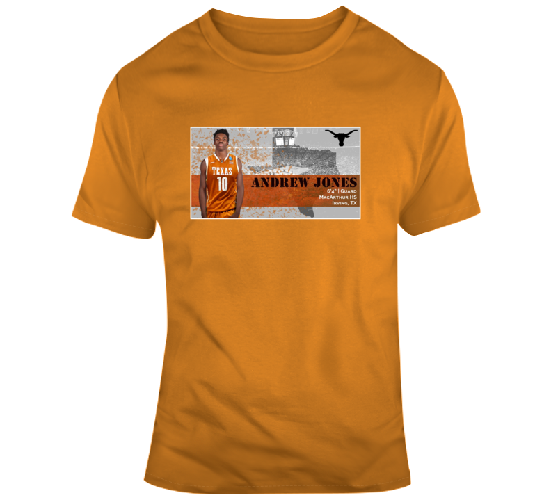 Andrew Jones Texas Longhorn Fan Support T Shirt