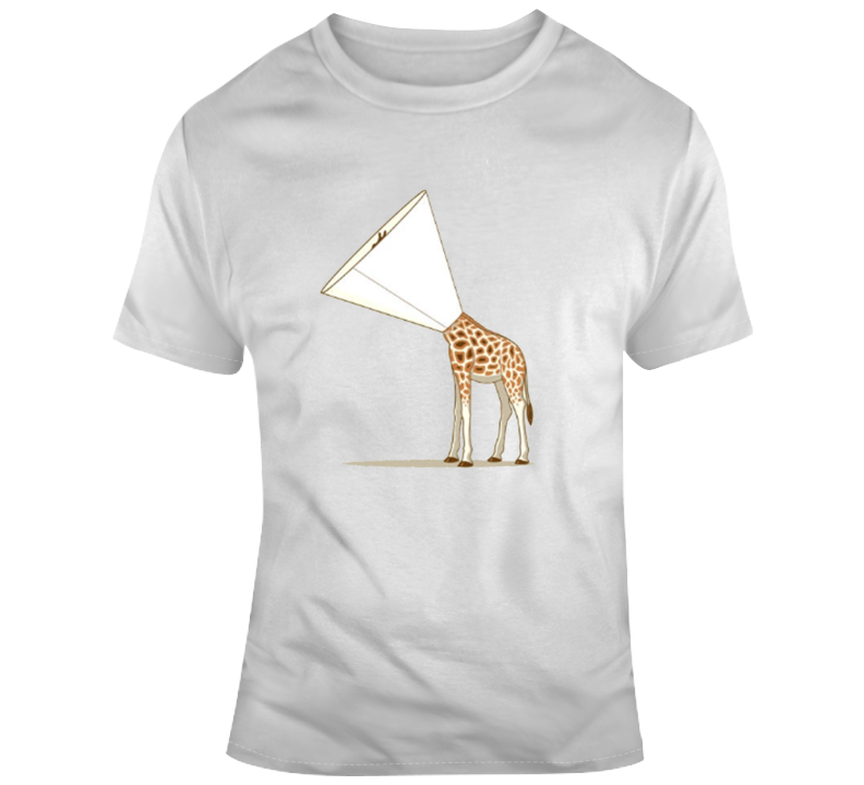 Funny Giraffe Itchy Worn Look Parody T Shirt