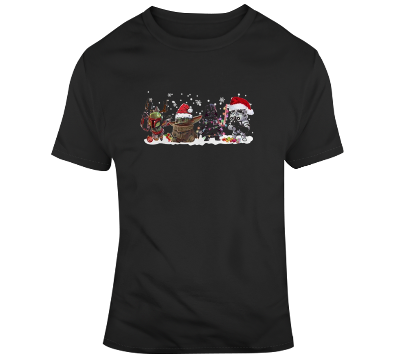 Boba Fett Baby Yoda Fan Darth Vader Stormtrooper Christmas Fan T Shirt Boba Fett Baby Yoda Fan Darth Vader Stormtrooper Christmas Fan T Shirt