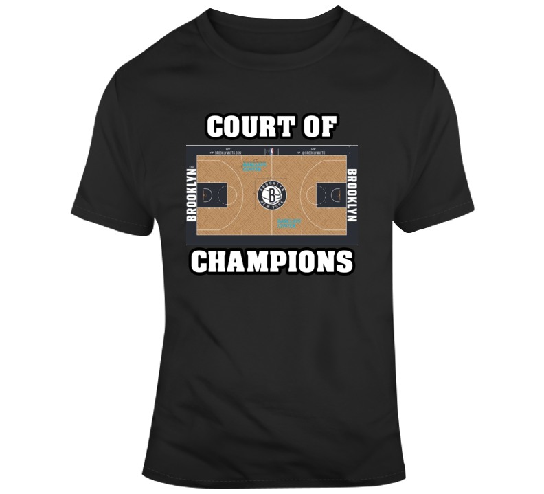 Brookyln Nets Home Court Barclarys Arena Court Of Champions T Shirt