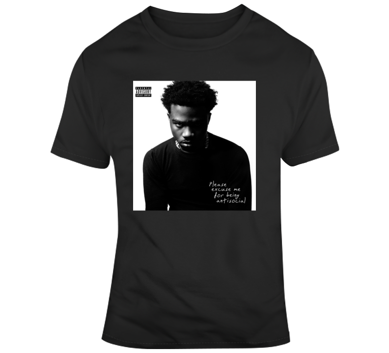 Roddy Rich Album Cover Please Excuse Me For Being Antisocial Hip Hop T- T Shirt Roddy Rich Album Cover Please Excuse Me For Being Antisocial Hip Hop T- T Shirt