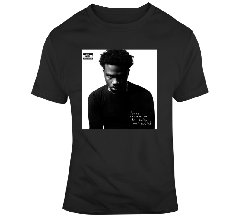 Roddy Rich Album Cover Please Excuse Me For Being Antisocial Hip Hop T- T Shirt