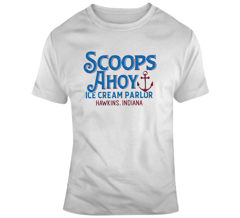 Scoops Ahoy Ice Cream Parlour Hakins Stranger Things T Shirt Scoops Ahoy Ice Cream Parlour Hakins Stranger Things T Shirt