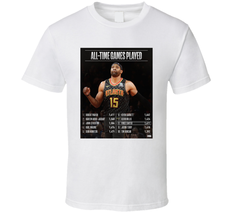 Thank You Vince Carter Games Played Stats T Shirt Thank You Vince Carter Games Played Stats T Shirt