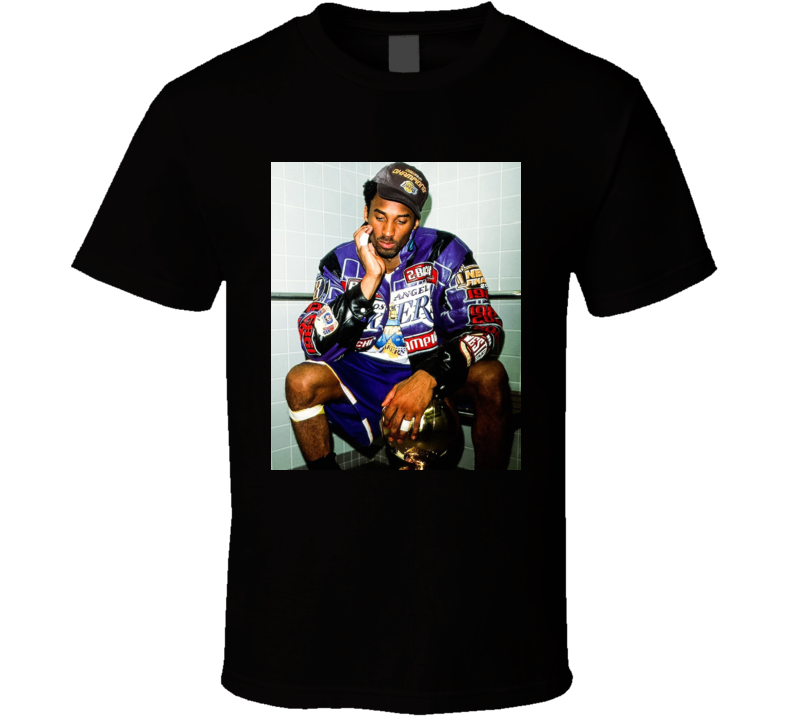 Kobe Sitting With Trophy 2001 Vintage T Shirt Kobe Sitting With Trophy 2001 Vintage T Shirt