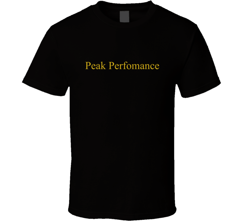 Peak Performance Title Words T Shirt