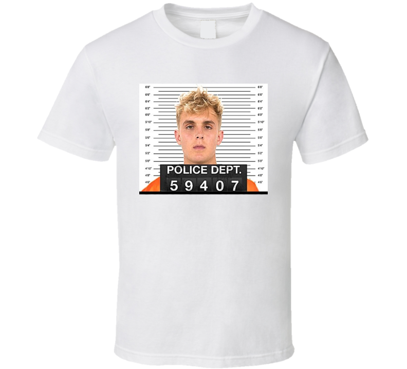 Jake Paul Mug Shot Fan T Shirt Jake Paul Mug Shot Fan T Shirt