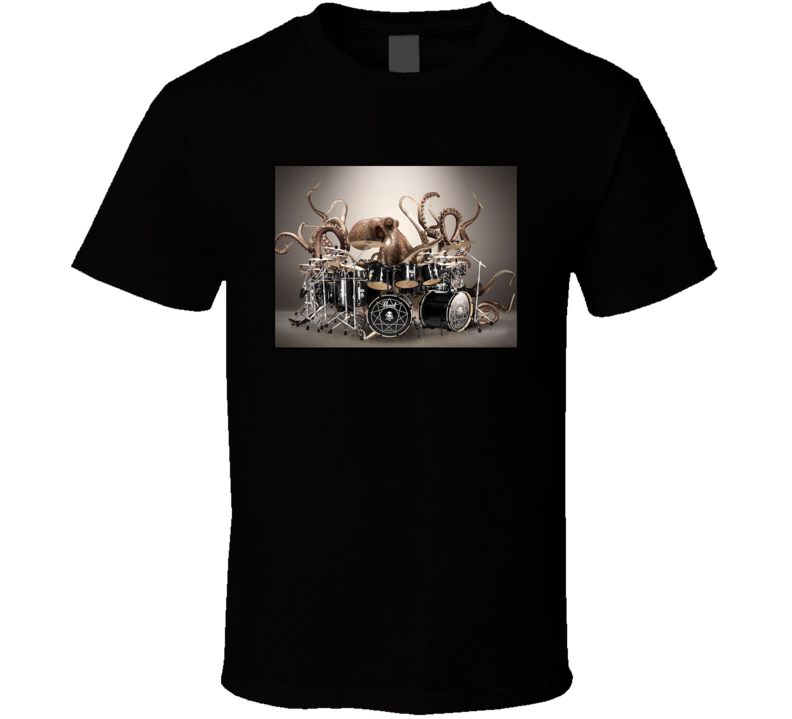 Octopus Playing Drums Parody T Shirt Octopus Playing Drums Parody T Shirt